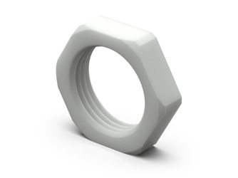 Gegenmutter für Kabelverschraubung d-M20 x 1,5mm H-5mm SW-24, RAL7035 (lichtgrau)