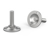 Fixed metal foot D-50mm M10 x 50mm with mounting holes