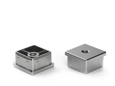 Zaślepka kwadratowa z gwintem ze stopu cynku A-30mm (29,8-1 11/64") d1-M12x18mm 2,0mm