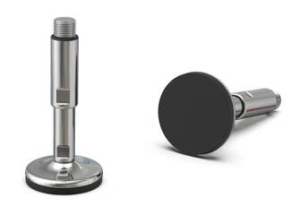 Adjustable foot, hygienic, non-slip, D-100mm, M30 x 150mm