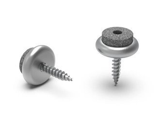 Ślizgacz metalowy z filcem i wkrętem D-18 mm L-15 mm