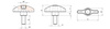 EUROMODEL butterfly knob with threaded spindle A-67mm M10 x 50mm