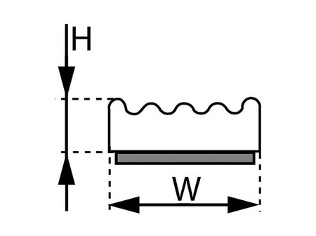 Selbstklebende EPDM-Dichtung Typ E, 15x4 mm, 100 m, weiß.