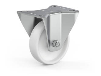 Feststehendes Radset, Befestigungsplatte, Gleitlager, PA-Rad D-150mm a-40mm