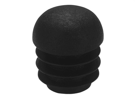 End cap for round profiles D-22mm, 1.0mm-1.5mm, black color