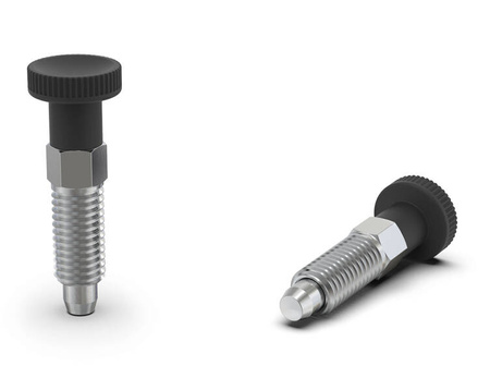 Locating pin D-21mm d2-M12x1.5mm SW-12 d1-8mm, stainless steel (INOX)