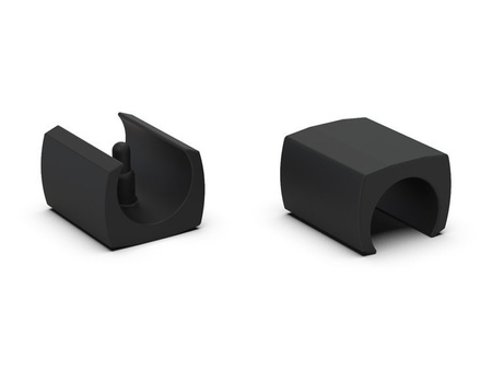 Self-clamping clamp-shell glide with pin D-23-25mm L-44mm d-5.7mm