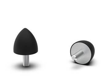 Parabolic vibration isolator; 60ShA; A=40 B=60; M8x23