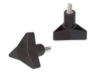 Dreisterniger Griff mit in Kunststoff eingebetteter Schraube D-63mm M8 x 25mm