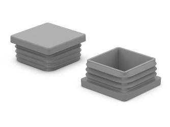 Krytka pro čtvercové profily A-45mm B-45mm, 3,0mm-5,0mm, RAL7042 (světle šedá)