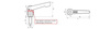 Verstellbarer Hebel mit Gewindestift R-42mm M6 x 15mm, verstärkte Version, schlankes Design, RAL9005 (tiefschwarz), INOX
