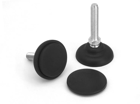 Verstellbarer Fuß D-40mm M10 x 70mm R-12,5mm, rutschfest