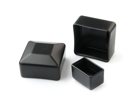 Rechteckige Abdeckung für Zaunpfosten, A-60mm B-40mm h-21mm, Farbe Schwarz.