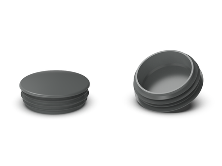 Zátka pro kulaté profily D-45mm, 1,0mm-2,5mm, RAL7042 (dopravní šedá A)