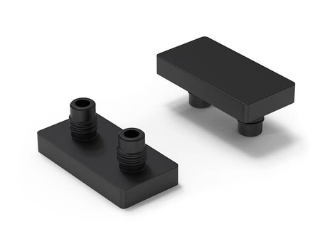 Doppelschlitten mit Stiften A-25mm, B-12mm, h-5mm, Farbe Schwarz