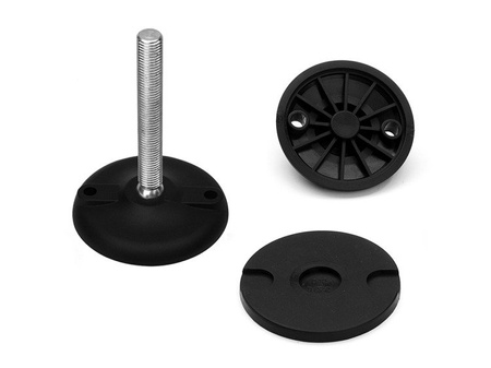 Verstellbarer Fuß mit Montageöffnungen D-130mm M16 x 130mm R-15mm, rutschfest