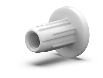 Závitová matice M6 x 15mm, barva bílá