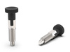 Positionierstift D-16mm d2-M8x1,25mm SW-8 d1-5mm mit vernickeltem Stahlstift und Verriegelung