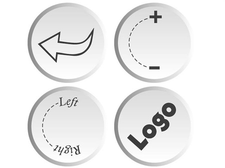 Tříramenný knoflík s vestavěnou maticí D-31mm M8