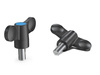 Butterfly knob with threaded pin D-55mm M10