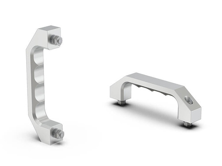 Massiver Bügelgriff, aus Aluminium, mit Durchgangsbohrungen M8 x 35, L - 194.
