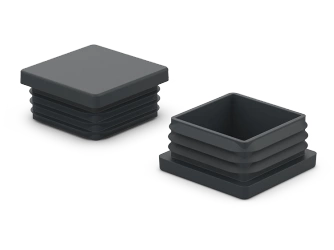 End cap for square profiles A-30mm B-30mm, 1.0mm-2.5mm, RAL7016 (dark grey)