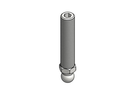 Nastavitelná otočná patka D-48mm M10 x 60mm, verze se šestihrannou zástrčkou