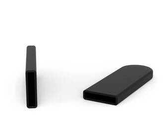 PVC protective cover (soft, approx. 70° Shore A) A-16mm B-2mm L-20.0mm, color black