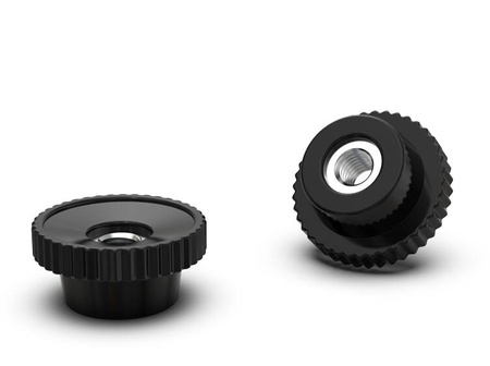 Otočný knoflík s průchozí závitovou pouzdrem D-20mm M4, barva bílá