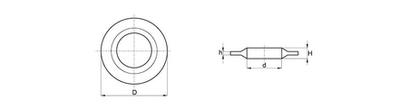 Protective washer M8, D-15.8mm d-8.1mm H-4.6mm PA 6