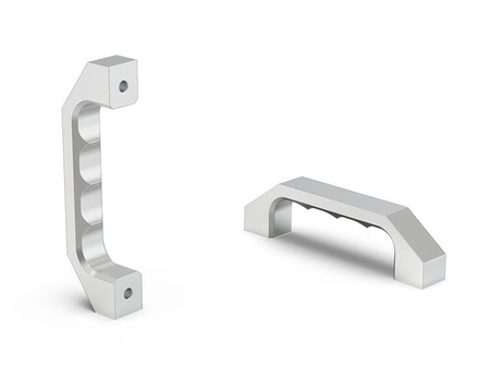 Massive bracket handle, made of aluminum, with M6 threaded bushings, L - 146