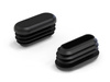Endkappe für ovale Profile A-35mm B-15mm, 1,0mm-2,5mm, Farbe Schwarz