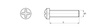 Pan head screw with a cross recess M6 x 5mm, DIN 34812 (DIN 7985)