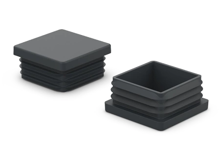 End cap for square profiles A-30mm B-30mm, 1.0mm-2.5mm, RAL7016 (dark grey)