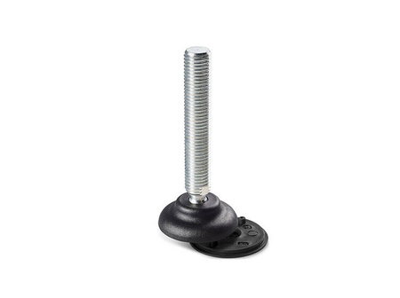 Anti-slip swivel foot with a key slot, R15 D-60mm M20