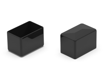 Nakładka osłonowa z PVC (miękkie ok. 70° Shore A) A-24mm B-4mm L-80,0mm, kolor czarny