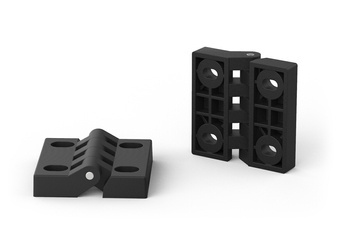 Zawias z podłużnymi otworami, regulacja pozioma A-64mm I-40mm d1-6,5mm