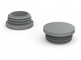 Zaślepka do profili okrągłych D-27mm, 1,0mm-2,5mm, RAL7042 (szary jasny)