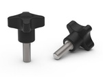 Pokrętło krzyżowe z trzpieniem gwintowanym D-32mm M8 x 20mm