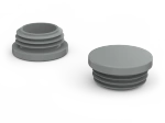 Zaślepka do profili okrągłych D-27mm, 1,0mm-2,5mm, RAL7042 (szary jasny)