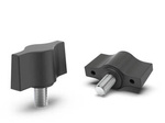 Pokrętło motylkowe z trzpieniem gwintowanym D-36,5mm M6 x 15mm