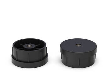 Zaślepka z wtopioną tuleją gwintowaną do profili okrągłych D-50mm d1-M10 1,5mm-2,0mm