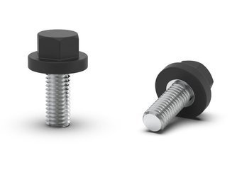 Pokrętło sześciokątne z trzpieniem gwintowanym D-09mm M4 x 23mm
