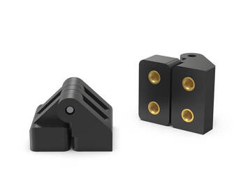 Zawias z tulejami gwintowymi A-54mm I-30mm d1-6mm