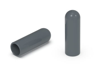 Nakładka osłonowa z PVC (miękkie ok. 70° Shore A) A-16mm L-72,0mm, kolor szary RAL7001