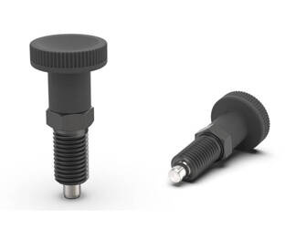 Trzpień ustalający D-25mm d2-M12x1,5mm SW-14 d1-6mm z trzpieniem ze stali, oksydowany na czarno