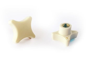 Nakrętka krzyżowa O-25mm M5 biała