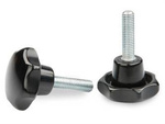 Pokrętło gwiazdowe z duroplastu z trzpieniem gwintowanym D-63mm M12 x 70mm, DIN 6336