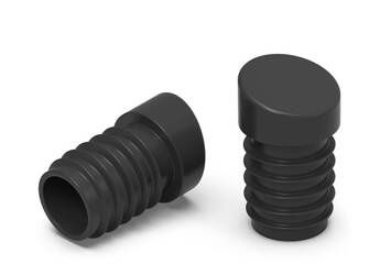 Stopka ślizgowa skośna do profili okrągłych D-25mm Kąt-(12°) 1,5mm-2,0mm, kolor czarny