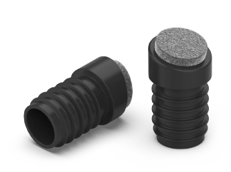 Stopka ślizgowa skośna z filcem do profili okrągłych D-22mm Kąt-(21°) 1,5mm-2,0mm, kolor czarny